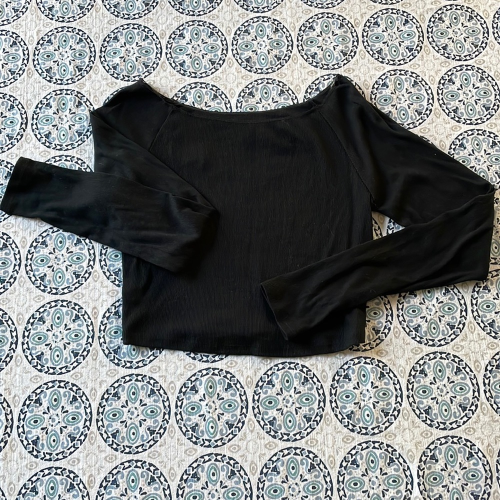 Wild fable long sleeve crop top medium